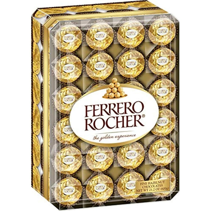 Ferrero Rocher Fine Hazelnut Chocolates, 24 Count, Assorted Coconut and