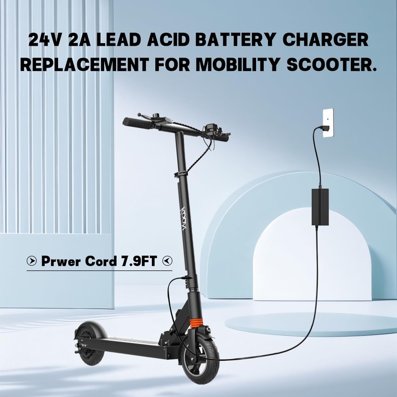24V Lead-Acid Battery Charger with XLR 3-pin Interface, Intelligent Fast