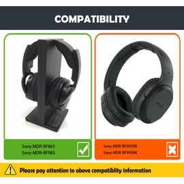 HTINDUSTRY Ersatz-Ohrpolster Kompatibel mit Sony MDR-RF865, MDR-RF985 Kopfhörern Premium Ohrpolster aus weicherem Proteinleder/Memorieschaum