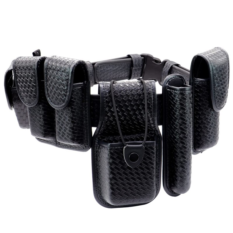 ROCOTACTICAL 8-in-1 Law Enforcement Duty Web Belt Rig, Basketweave Police