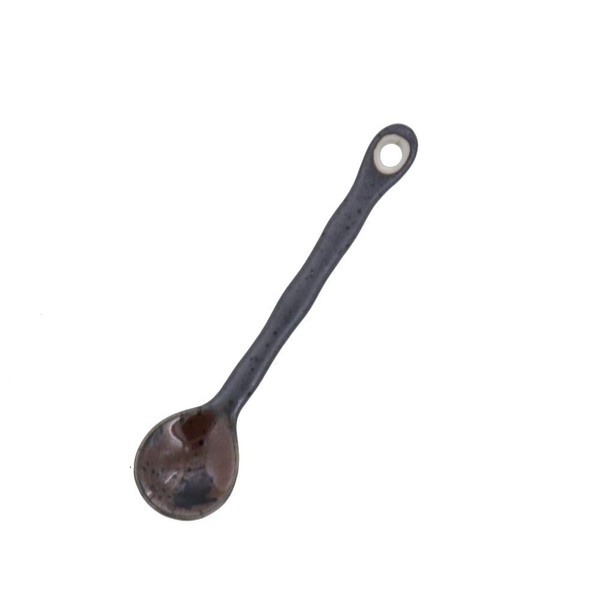 Tableware East Ceramic Coffee Spoon Japanese Style Black Blowing