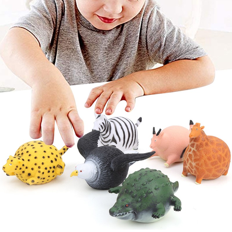 Mini Animal Model Toys Set Pressure Relieve Learning Simulation Big