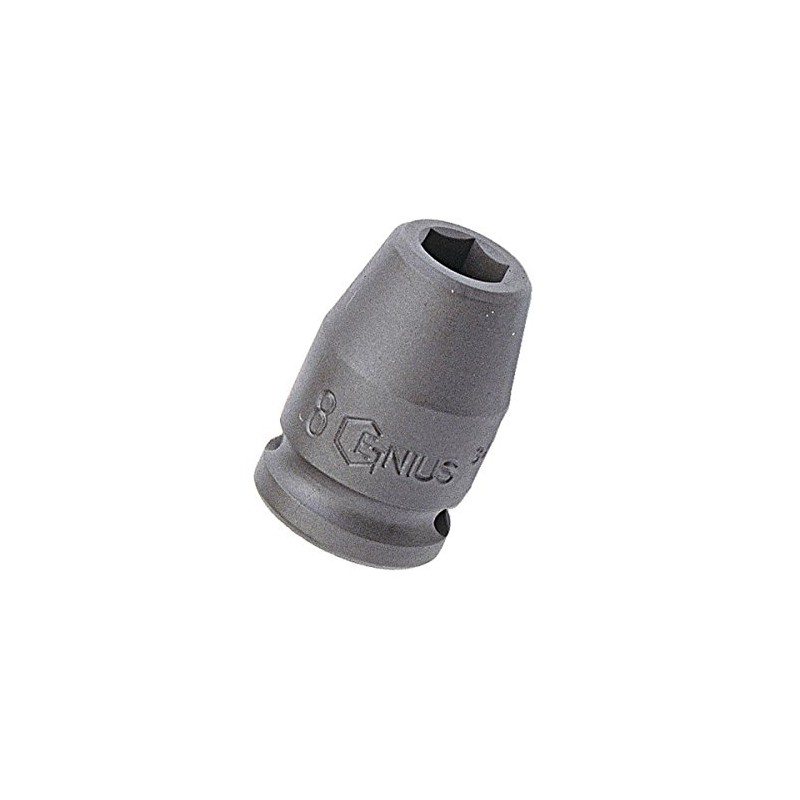 Genius Tools 343208 3/8" Dr. 8mm Cr.-Mo Impact Socket