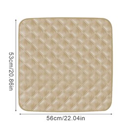 HOVCEH Incontinence Pads for Chairs, HOVCEH 2 Pack Washable Chair Incontinence Pad for Men Women, Reusable and Leakproof Waterproof Seat Protector Pads for Chair, Sofa, Bed, 56*53cm (Beige)