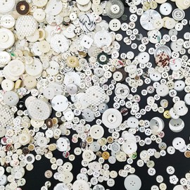 1600 botones de concha para manualidades, varios tamaños de concha a granel, surtido de botones para manualidades