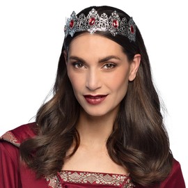Boland 64570 - Corona regina, cerchietto con pietre preziose, principessa, accessorio per costumi in maschera, carnevale e feste a tema