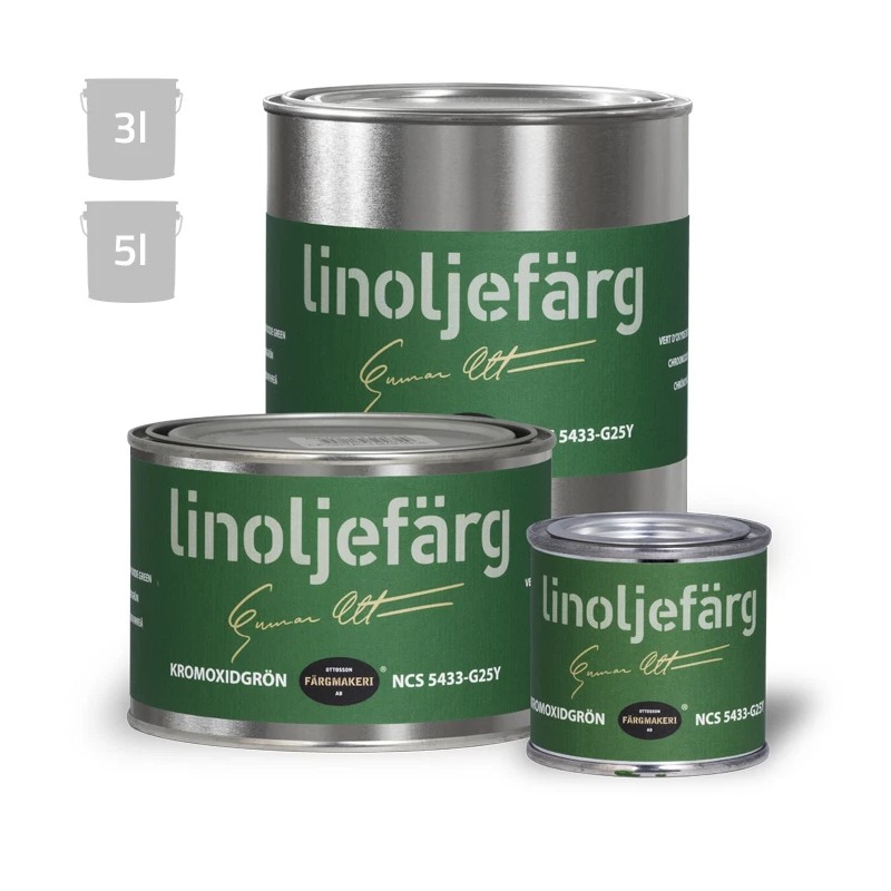 Ottosson Färgmakeri Linseed Oil Paint -Chromium Oxide Green - 1