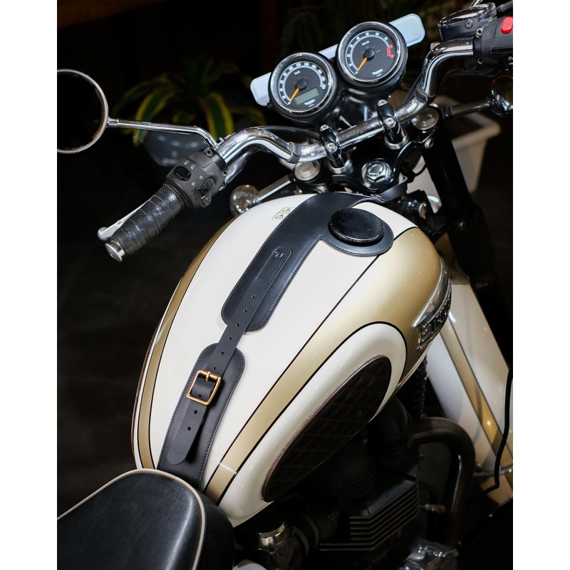 Trip Machine Company Genuine Leather Moto Exclusive Fuel Tank Strap,