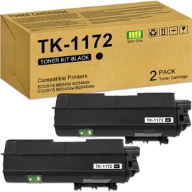 Kminoteh TK1172 TK-1172 Black Toner Cartridge Replacement for Kyocera TK-1172 TK1172 for ECOSYS M2040dn M2540d M2540dw M2640idw Printers (7200 Pages, 2-Pack)