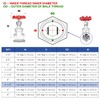 2" NPT Stainless Steel Gate Valve, Heavy Duty Female x