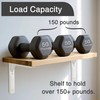 OVOV Heavy Duty Shelf Brackets 2 Pack Wall Mount Black