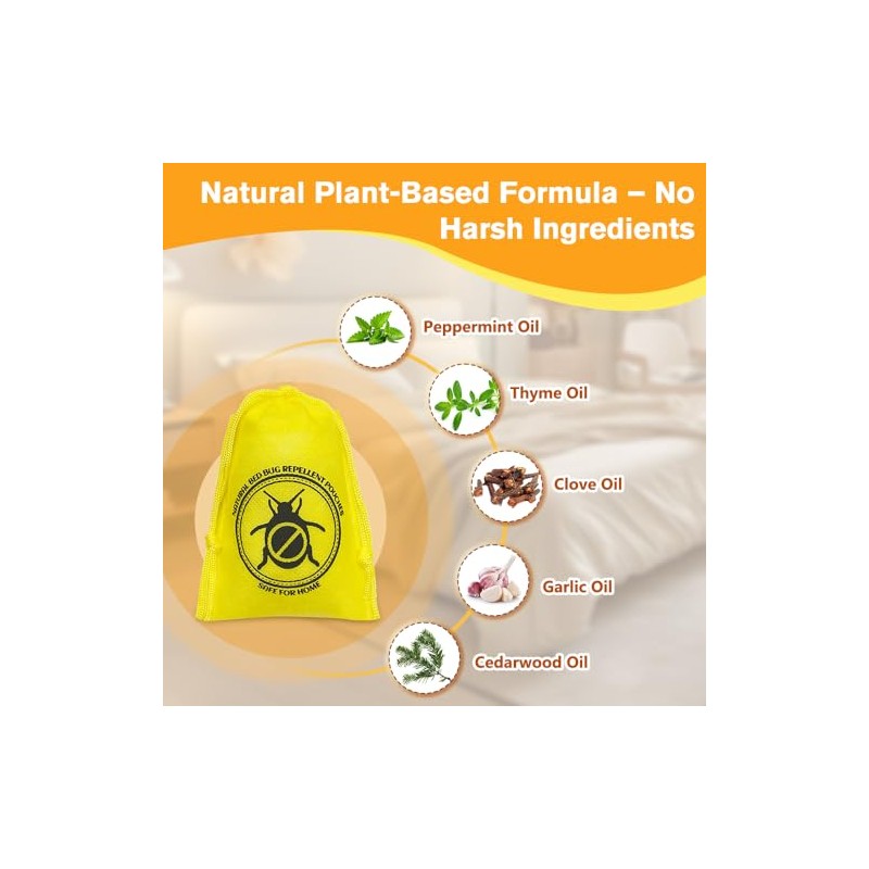 16 Pack Bed Bug Repellent Pouches for Home, Travel, Indoor