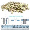 100Pcs 1/4"-20 UNC Rivet Nuts, Carbon Steel Zinc Plated Flat