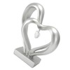 Double Heart Sculpture Resin Romantic Heart Statues Love Sculpture for
