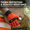 Vgo... Chainsaw Gloves,12-Layer Chainsaw Protection on Left Hand Back,Safety Goat