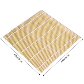 ZFYQ Bamboo Mat for Sushi 3 Pieces, Natural Bamboo Roll for Maki Sushi, Beginner Sushi Craft Set