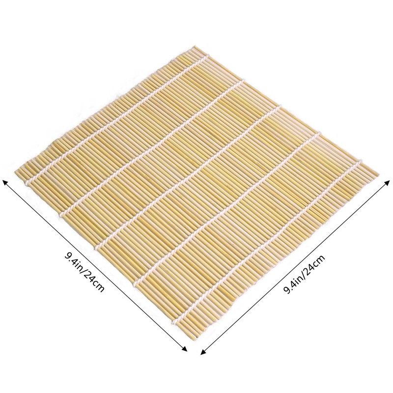 ZFYQ Bamboo Mat for Sushi 3 Pieces, Natural Bamboo Roll