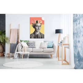 Frida Kahlo Canvas Print, Framed Wall Art Pictures for Home Decor 61x41cm (24x16in)