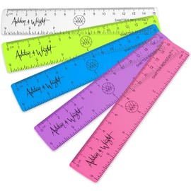 Monster Stationery - 6 Inch / 15cm Transparent Coloured Rulers - Shatter Resistant - Pack of 5 - Mixed