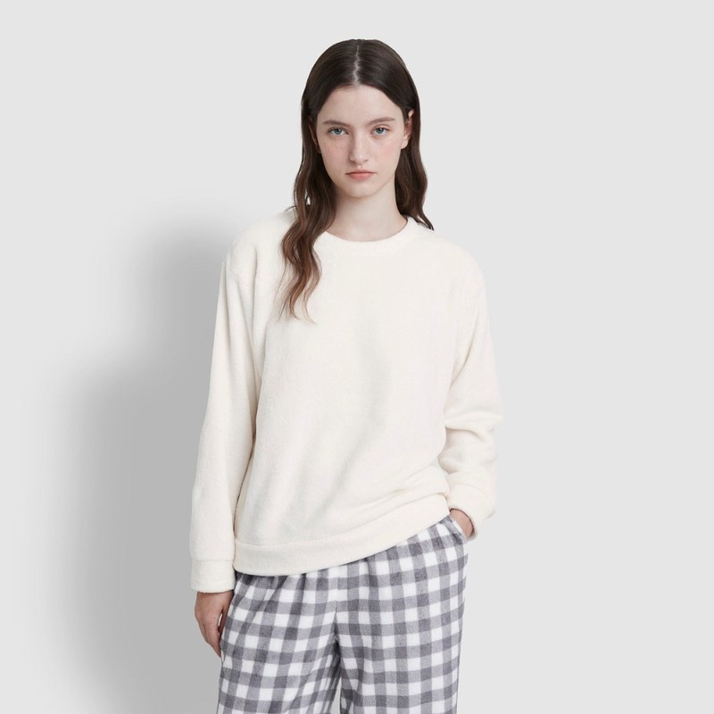 JAJU [JAJU] Women's Microfiber Pajama T-Shirt_Ivory