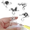 ZUJIACUN 4Pcs Adjustable Crochet Tension Ring for Crocheting, Crochet Yarn