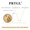 PRTGL Gold Necklace for Women: Dainty 14k Gold Plated Infinity