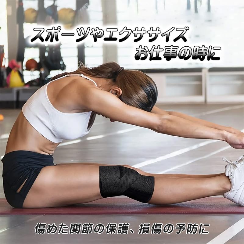 KY-BUSTER.COM🄬 膝サポーター 大きいサイズ 5L 4XL 薄手 夏用 ブラック ホワイト リーズナブル