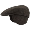 Men's Winter Flat Cap with Ear Flaps, Made from 100