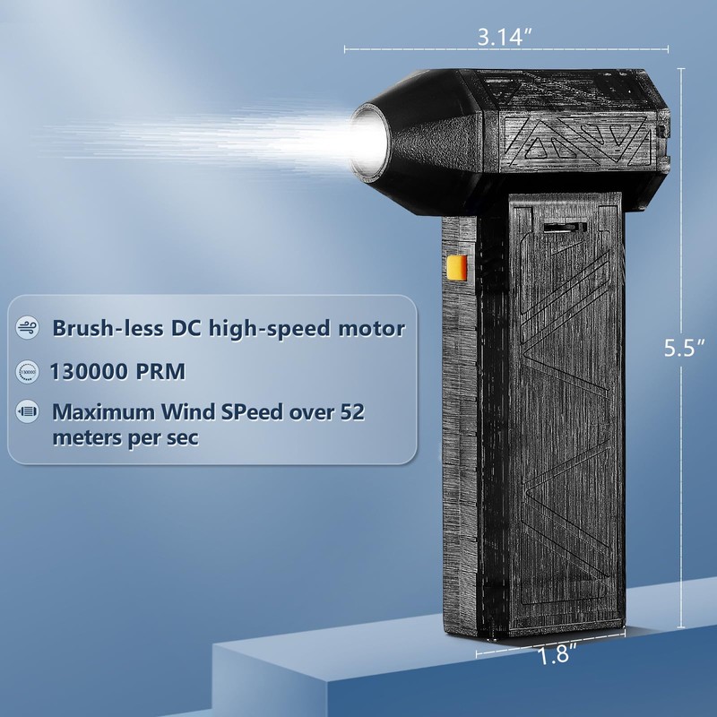 xinyee Turbo Jet Fan Portable Air Blower 130,000 RPM Brushless