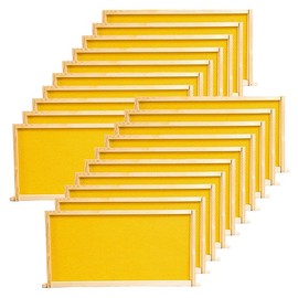 20-Pack Beehive Frames Bee Hive Frame with Waxed Foundation Sheet Unassembled Beehive Frames, 9-1/8-Inch