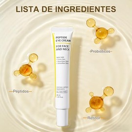 4PC Contorno de Ojos con Retinal, Péptidos y Probióticos, Crema Ojos Hidratante para Bolsas, Líneas Finas, Ojeras y Arrugas, Cuidado de La Piel Coreano, Eye Cream para Todo Tipo de Piel