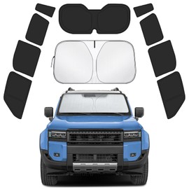 Car Window Shades for Toyota Land Cruiser Prado 250 2024-2026 Accessories - Full Set 10PCS Side Window Sunshades with Memory Frame & Blackout Fabric, Privacy UV Shield for Camping/Travel