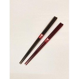 Husband and Wife Chopsticks Hexagonal Moon Flash, Black, Red, Dishwasher Safe, Antibacterial Chopsticks Design, Includes Paulownia Box and Wrapping, Parents, Dad, Mom, Father, Grandparents,