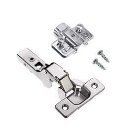 Rok Titus Kitchen Cabinet Hinge with 3mm Mounting Plate 110 Degree Frameless Euro Inset-FL3 Concealed T45S17M110 + TCCA3MMP Kit European Made (2, Inset-FL3)