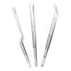 KICHOUSE 1 Set Precision Stainless Steel Tweezers Kitchen Tongs for