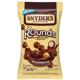 Snyders Of Hanover Rounds Milk Chocolate Pretzel Ball, 3.5 Ounce -- 8 per case.