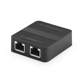 Binardat 1 to 2 Gigabit Network Splitter, 3 Port Gigabit Ethernet Switch, Type-C Power Supply, Mini Size Plug and Play