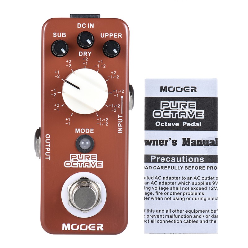 MOOER PURE OCTAVE Mini Octave Guitar Effect Pedal 11 Octave