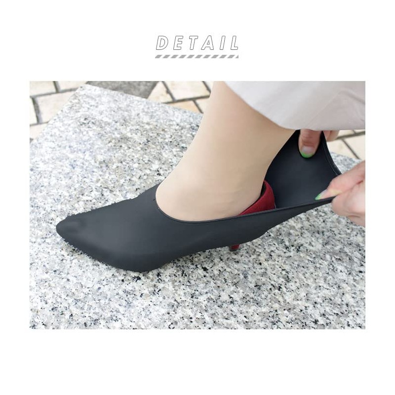 Paradec Cateva Plus Heel Shoe Cover, Charcoal Black, Size: Approx.