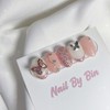 [Handmade Nail Tip] Glittering Butterfly Nails - Long Ballerina /