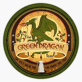The Green Dragon Bumper Sticker Vinyl Decal 5 inches