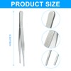 Cionyce 2 Pcs 6 Inch Stainless Steel Forceps, straight Metal