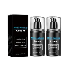 Männer-Makeup-Creme, Gesichtsconcealer Für Männer, Feuchtigkeitsspendende Concealer-Creme Für Männer, Männer Foundation Creme, Hellt Den Hautton Auf Und Deckt Die Poren Ab (2 X 50 G)
