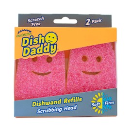 Scrub Daddy Dish Daddy Testa di ricambio della bacchetta per piatti, compatibile con la spazzola per piatti che eroga sapone, la spugna per lavare con manico per liquidi - x2 teste di ricarica