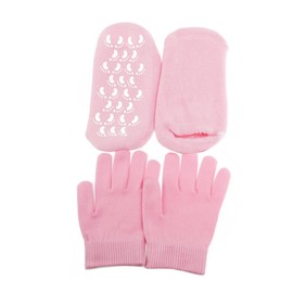 BIUDECO Unisex Spa Gel Socks Gloves Set Moisturizing Beauty Care Cotton/spandex/Gel Size e Minerals for Healthy Skin