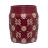 Popular Bath Waste Basket, Vlegant Rosa Collection, Burgundy/Gold