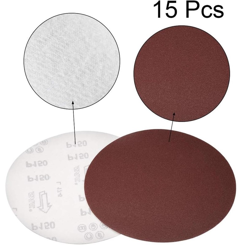 MACHSWON 8-inch Aluminum Oxide Flocking Sandpaper Flocking Sandpaper for Random