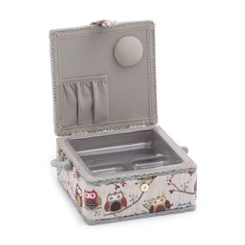 Hobby Gift Small Sewing Storage Box, Hoot, 20 x 20 x 11cm
