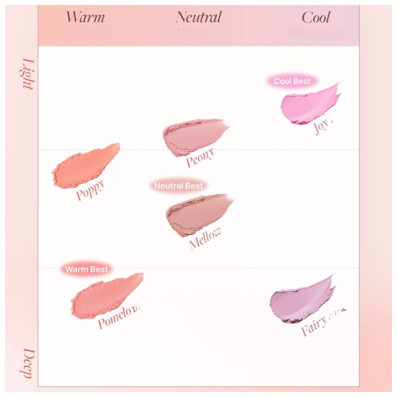DEAR DAHLIA Petal Blur Cream Blush 4g, Color:Poppy
