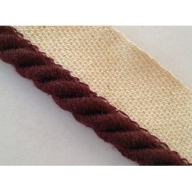 Instabind Rope Style Carpet Binding - Nautical Braided Edging for Home or Boat, 50 ft Roll, 100% Synthetic, Easy DIY Application with Hot Glue Gun, Durable & Reinforces Carpet Edges - Crimson